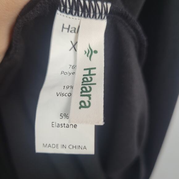 Halara U Neck Backless Split Flowy Maxi Casual Tank Dress sz XL black minimalist - Picture 6 of 10